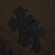 Chrome Hearts Leopard Cross Patch Chinos in Brown
