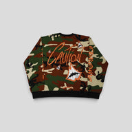 Chrome Hearts Matt Boy Caution Crewneck in Camo