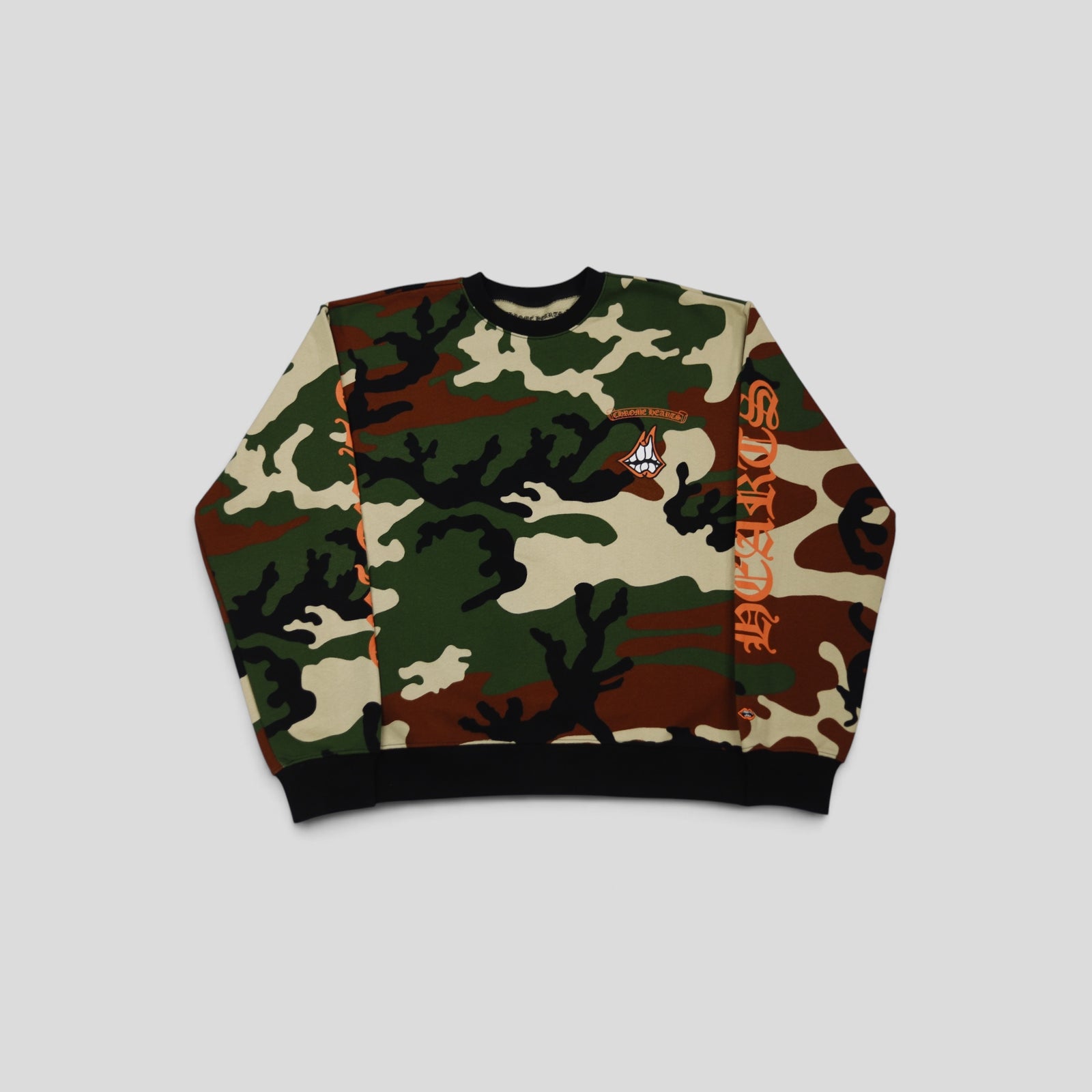 Chrome Hearts Matt Boy Caution Crewneck in Camo