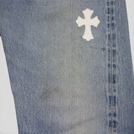 Chrome Hearts Multicolor Cross Patch Jeans