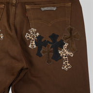Chrome Hearts NY Fashion Week Jeans in Brown