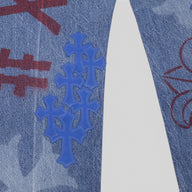 Chrome Hearts Stencil Jeans in Light Wash