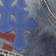 Chrome Hearts Stencil Jeans in Light Wash
