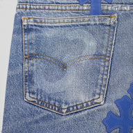 Chrome Hearts Stencil Jeans in Light Wash