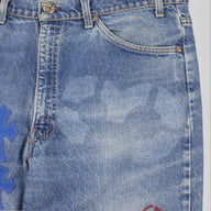 Chrome Hearts Stencil Jeans in Light Wash