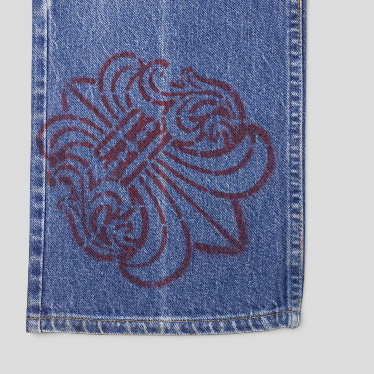 Chrome Hearts Stencil Jeans in Light Wash