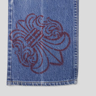 Chrome Hearts Stencil Jeans in Light Wash