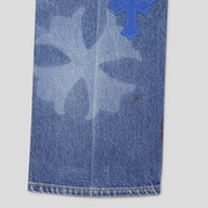 Chrome Hearts Stencil Jeans in Light Wash