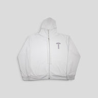 Chrome Hearts T-Bar Zip Up Hoodie in White