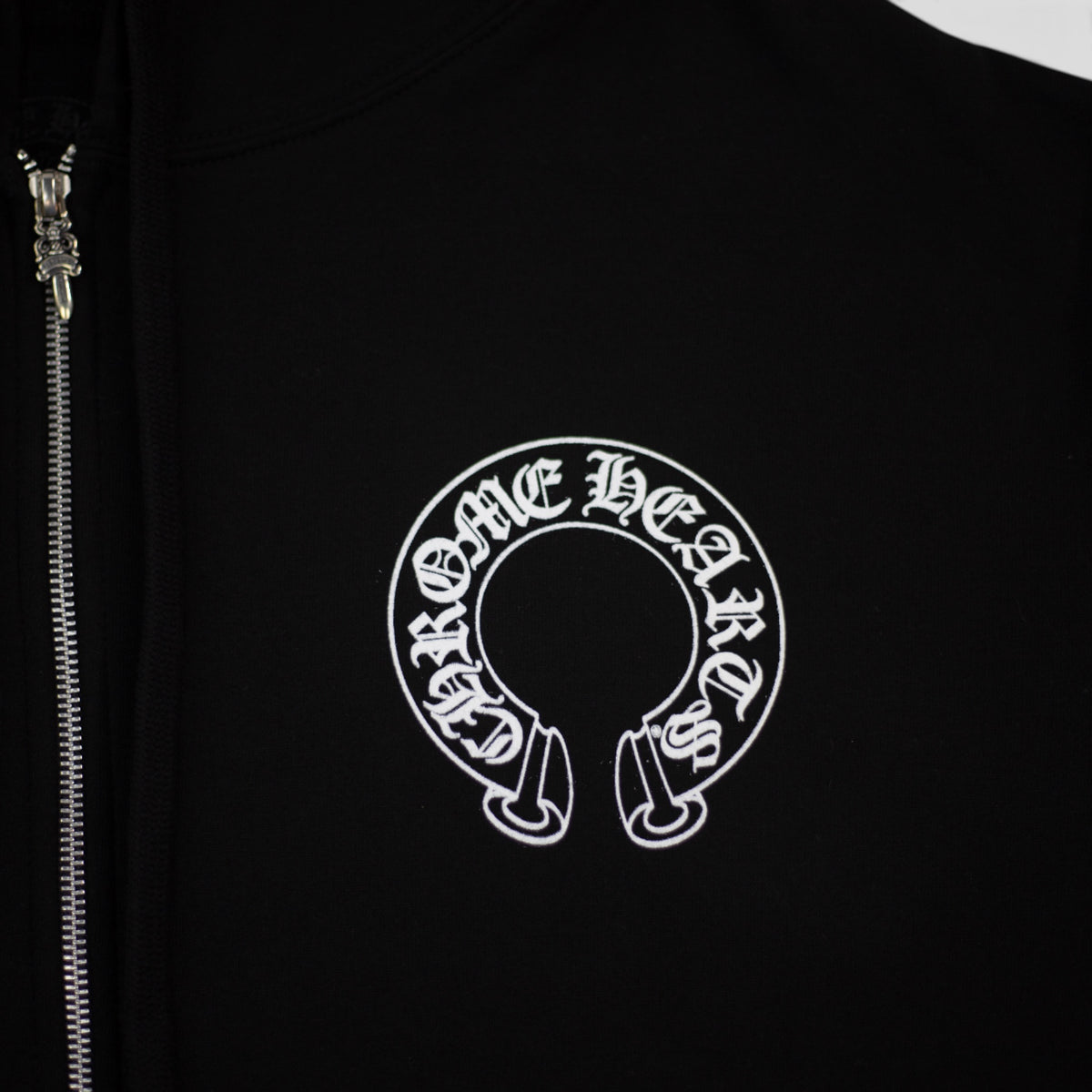 Chrome Hearts Thermal Lined Floral Zip Up Hoodie in Black
