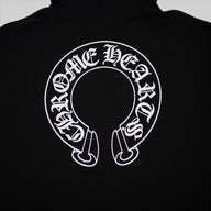 Chrome Hearts Thermal Lined Floral Zip Up Hoodie in Black