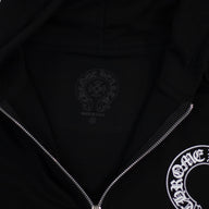 Chrome Hearts Thermal Lined Floral Zip Up Hoodie in Black