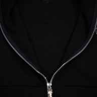 Chrome Hearts Thermal Lined Floral Zip Up Hoodie in Black