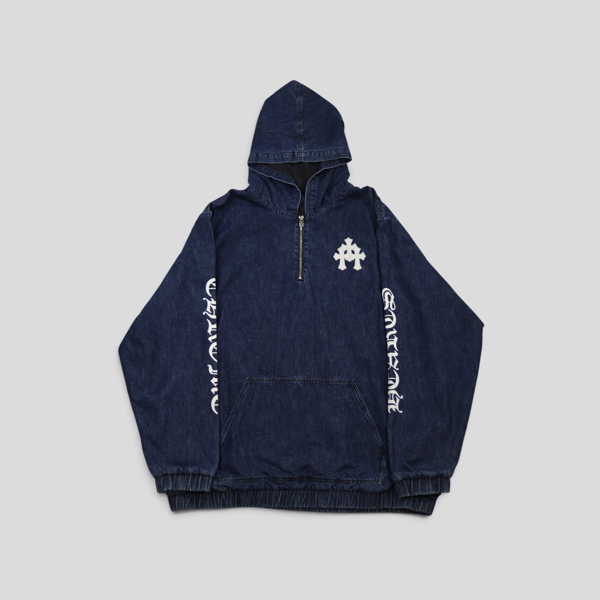 Chrome Hearts Triple Cross Denim Quarter Zip