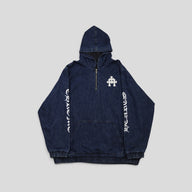 Chrome Hearts Triple Cross Denim Quarter Zip