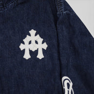 Chrome Hearts Triple Cross Denim Quarter Zip