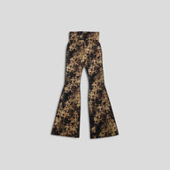 Chrome Hearts Women's Cross Print Flared Leggings in Tan