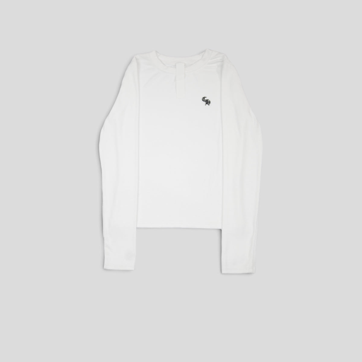 Chrome CH Embroidered Women's Long Sleeve Tee in White