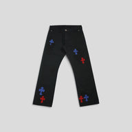 Chrome Hearts Cross Patch Chino Pants in Navy