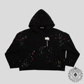 Palm Angels Paint Splatter Hoodie in Black
