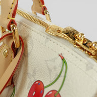 Louis Vuitton X Takashi Murakami Cherry Speedy Bandouliere 30 in White