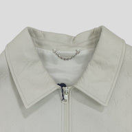 Louis Vuitton LVSE Debossed Monogram Mix Leather Jacket in White