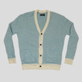 Amiri Fuzzy Wool Cardigan in Blue