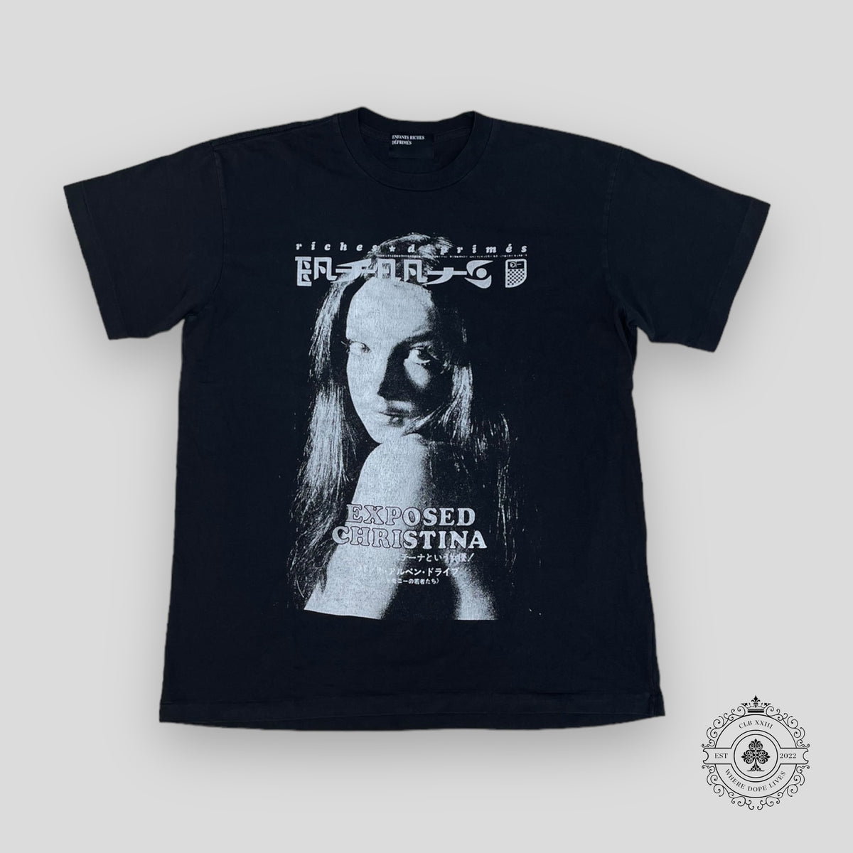 Enfants Riches Déprimés Exposed Christina T-Shirt in Faded Black