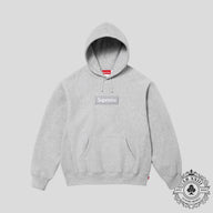 Supreme Box Logo Hooded Sweatshirt in Grey