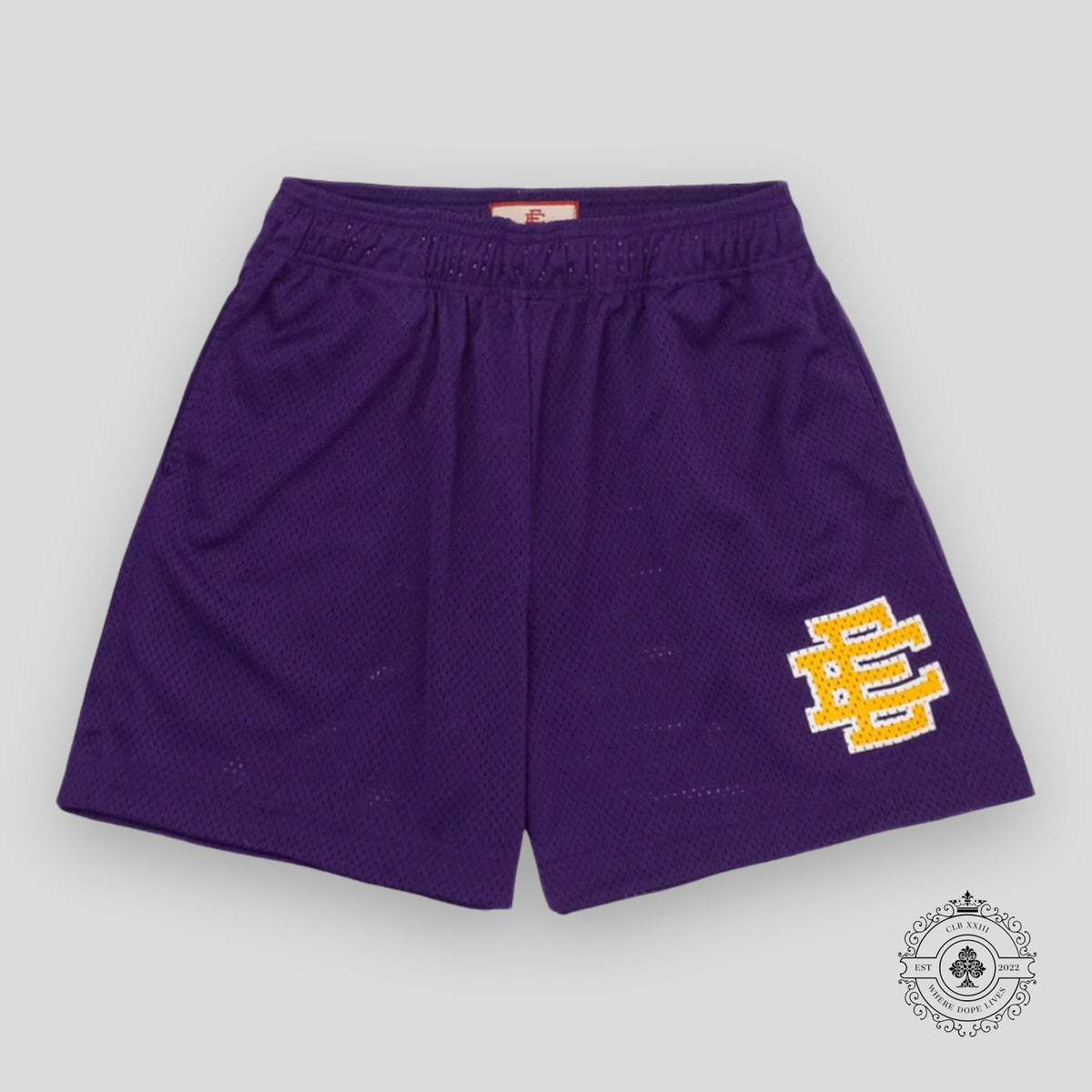 Eric Emanuel Mesh Shorts in Purple