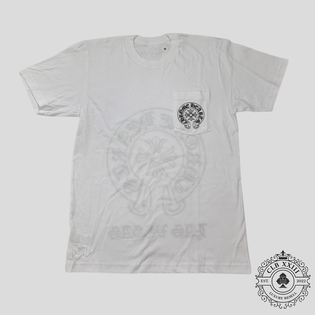 Chrome Hearts Las Vegas Horseshoe Logo Tee in White