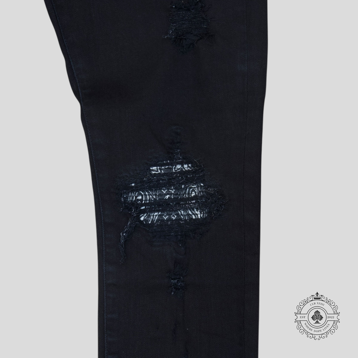 Amiri MX1 Bandana Patch Jean in Black