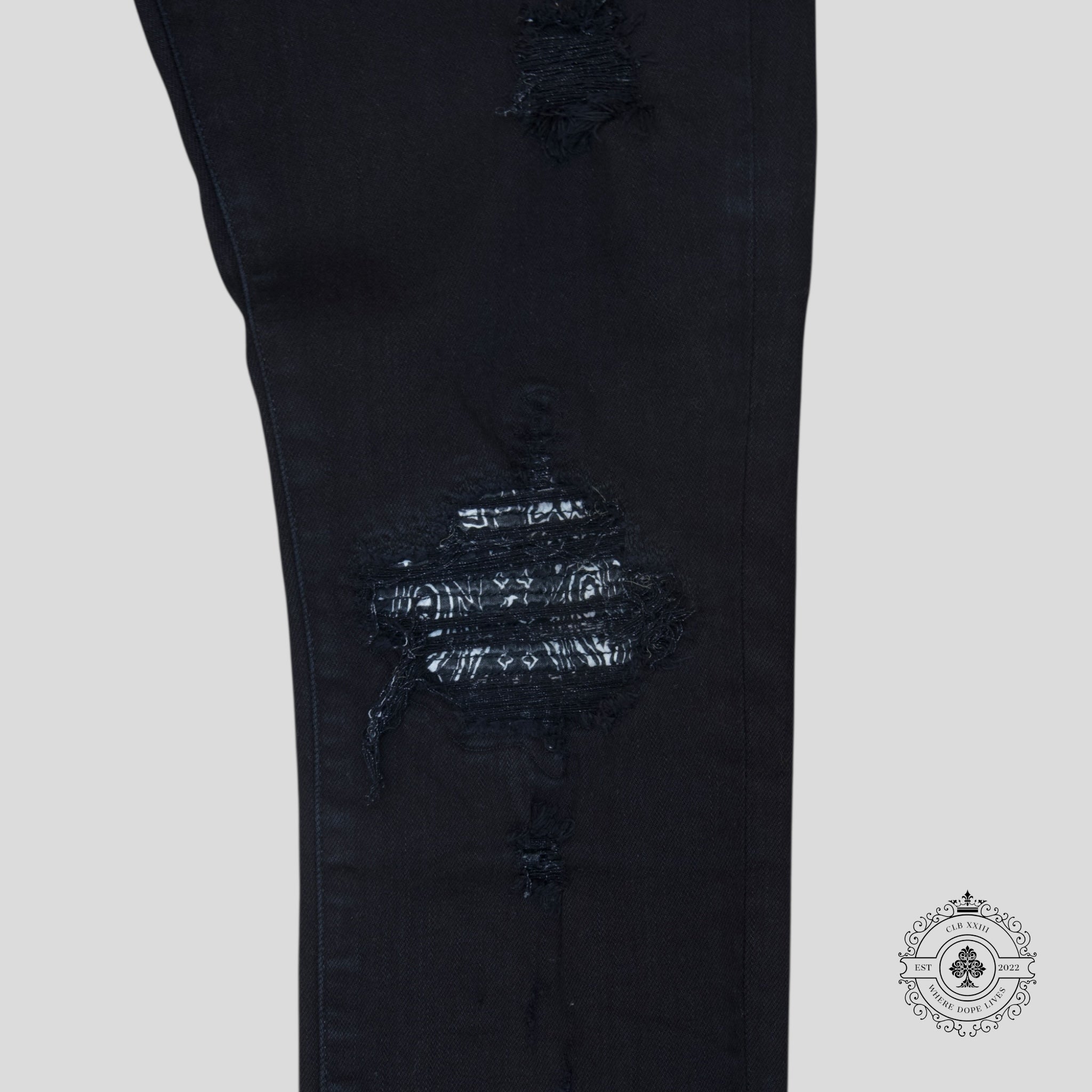 Amiri MX1 Bandana Patch Jean in Black