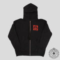 Chrome Hearts Foti Zip Up Hoodie in Black/Red