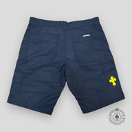 Chrome Hearts Leather Knee Carpenter Short in Navy