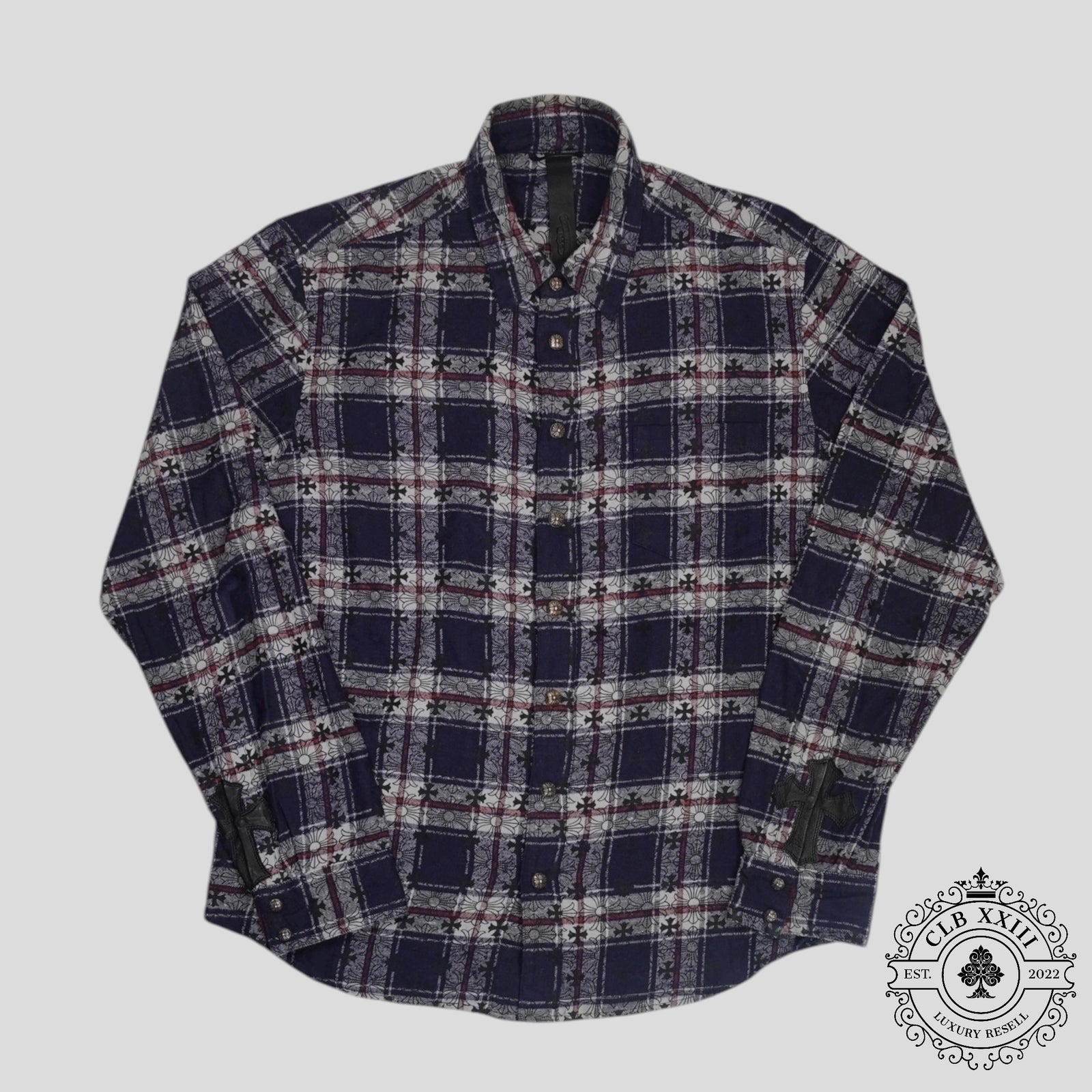 Chrome Hearts Loose Ends Flannel in Blue
