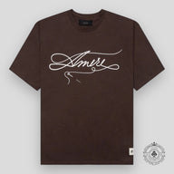 Amiri Stitch Tee in Shaved Chocolate