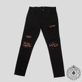Amiri Banana Leaf Patch Thrasher Jeans in Black