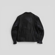 Laer Leather Biker Jacket in Black