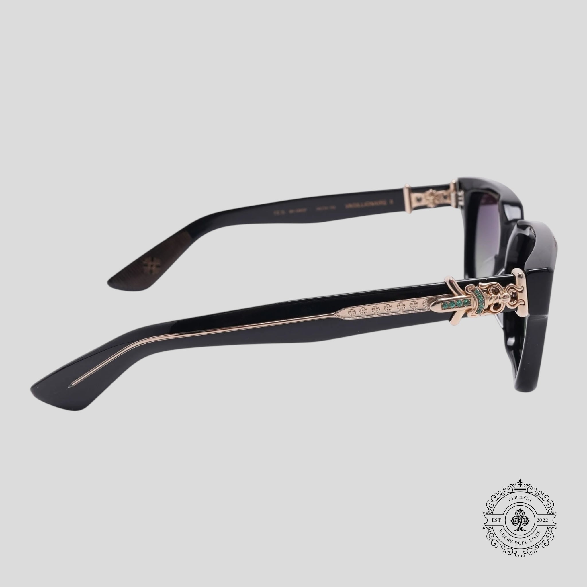 Chrome Hearts Emerald Vagillionaire II Sunglasses
