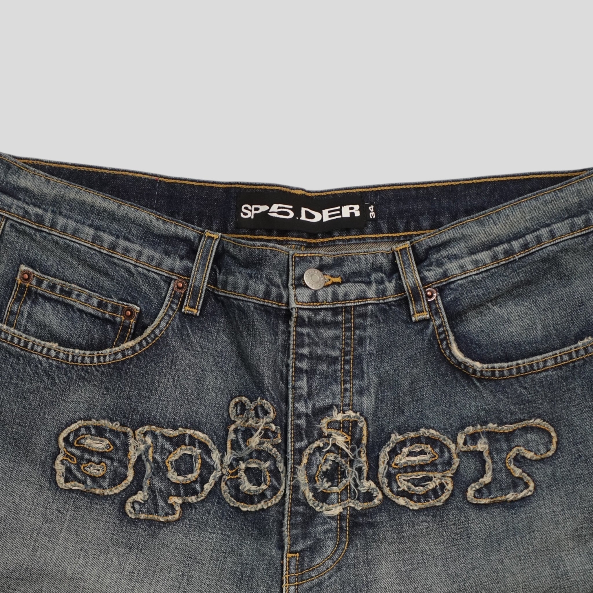 Sp5der Denim Work Pant in Blue Wash