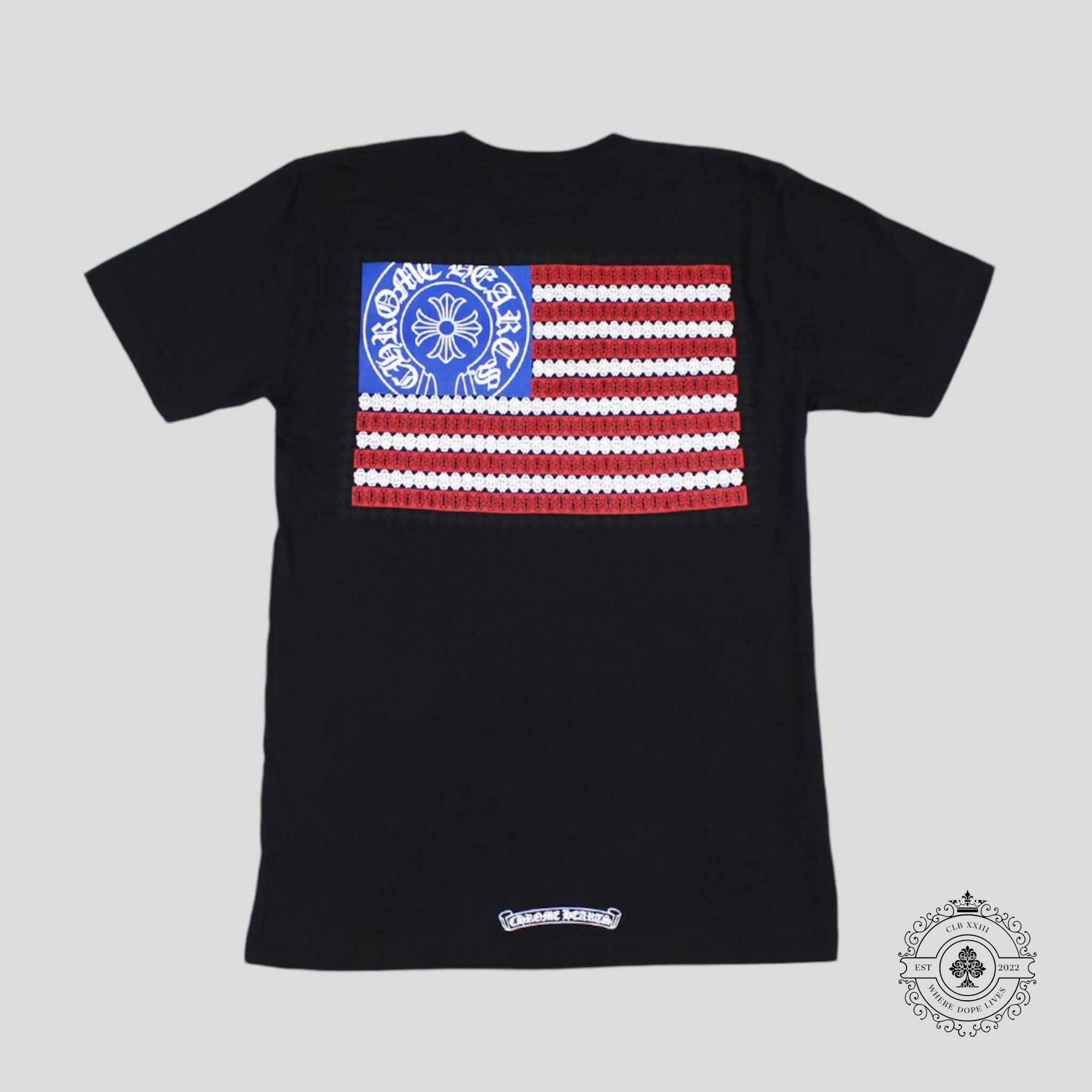 Chrome Hearts American Flag Dagger Tee in Black