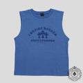 Chrome Hearts Women's Triple Cross Flocked Sleeveless Shirt in Blue