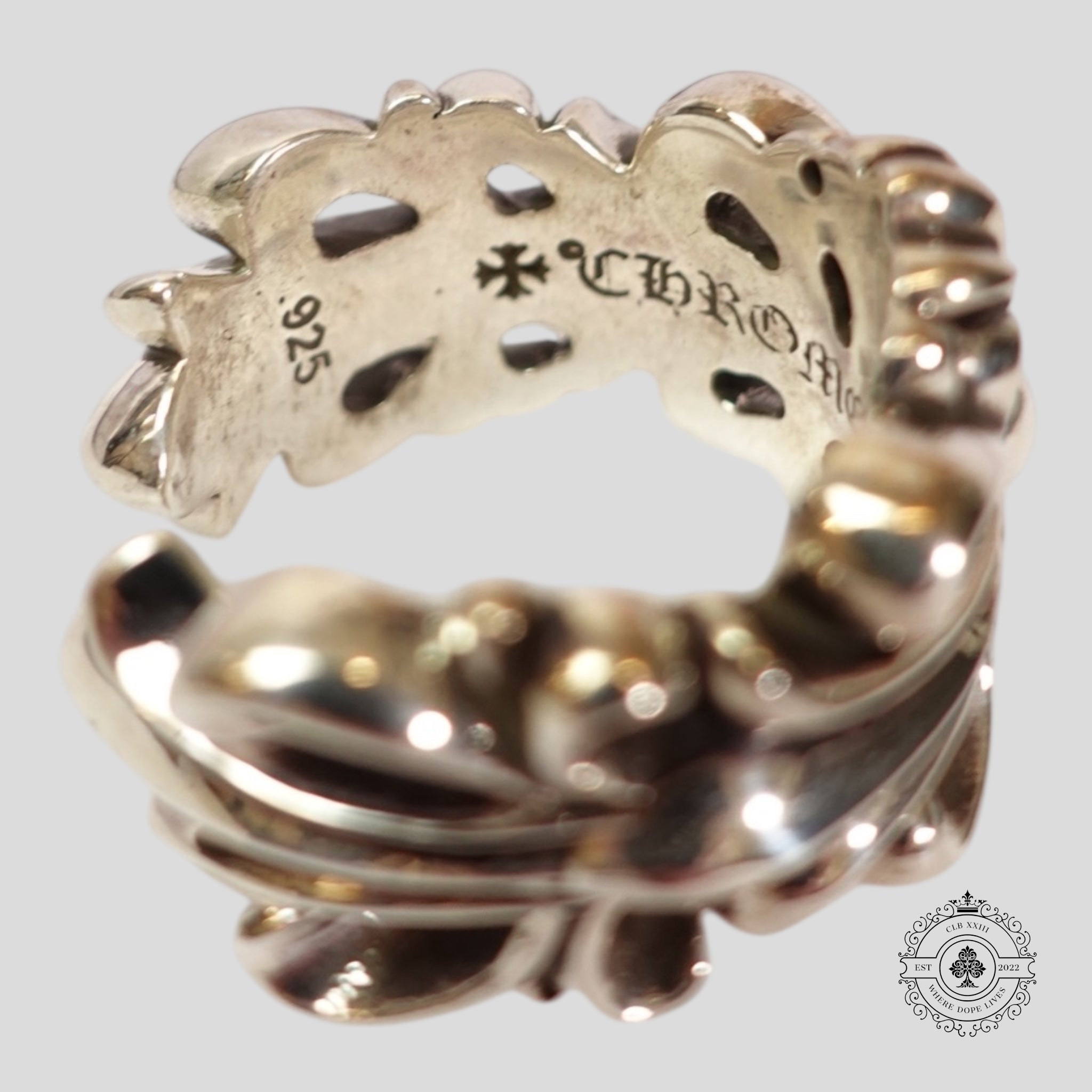 Chrome Hearts Double Floral Ring in Silver
