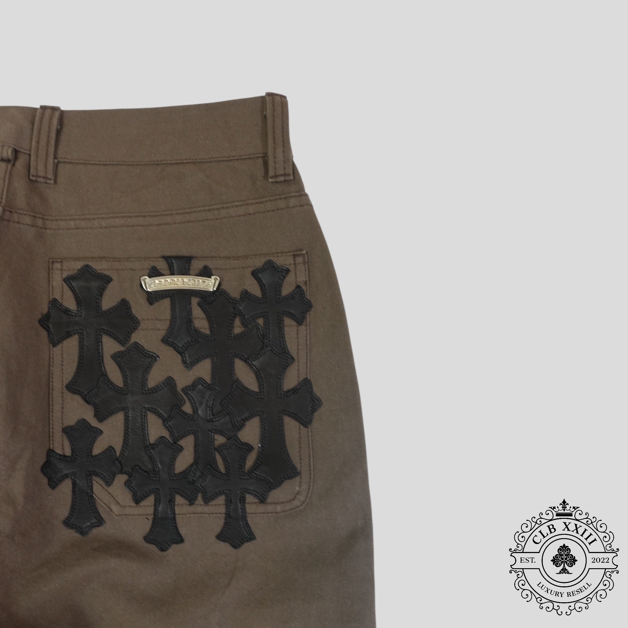 Chrome Hearts Double Knee Carpenter Pants in Brown