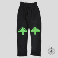 Vertebrae Knee Logo Sweatpants in Black/Green