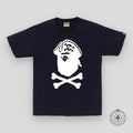 Bape Crossbone Captain Ape Tee in Black