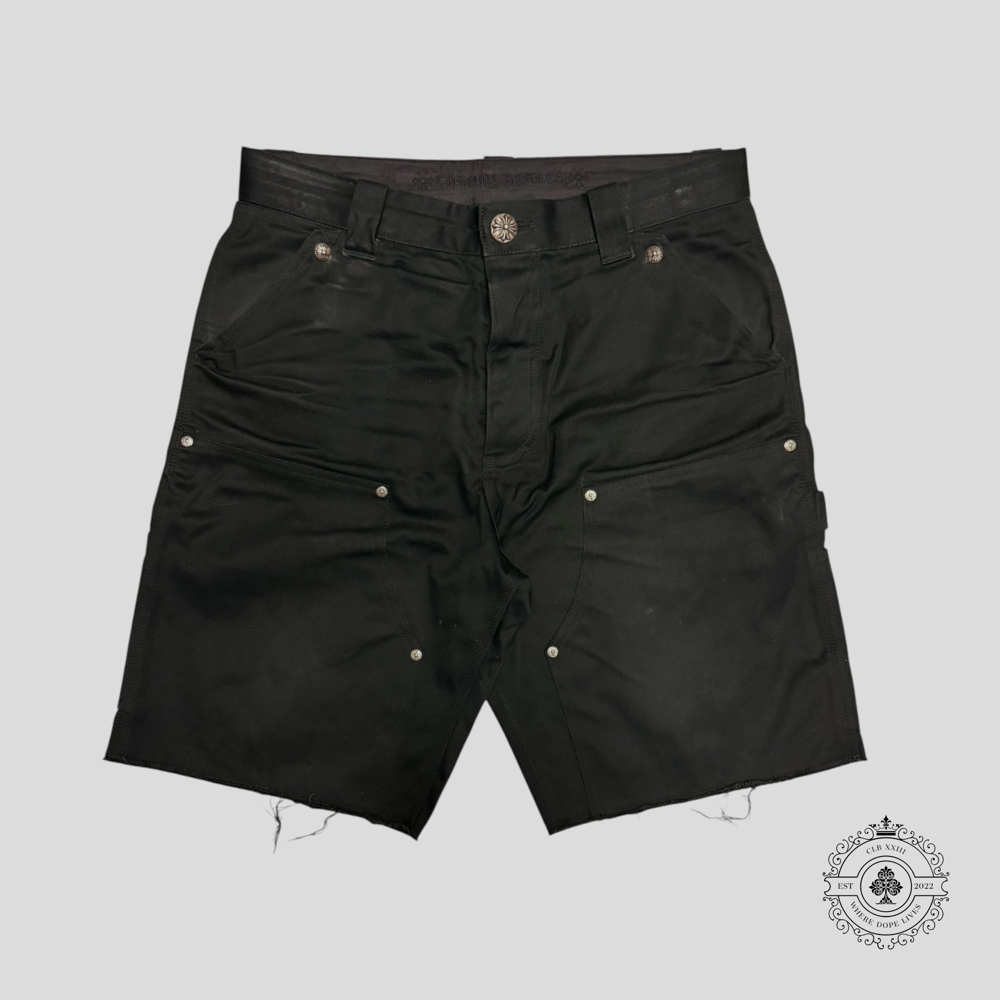 Chrome Hearts Double Knee Shorts in Black