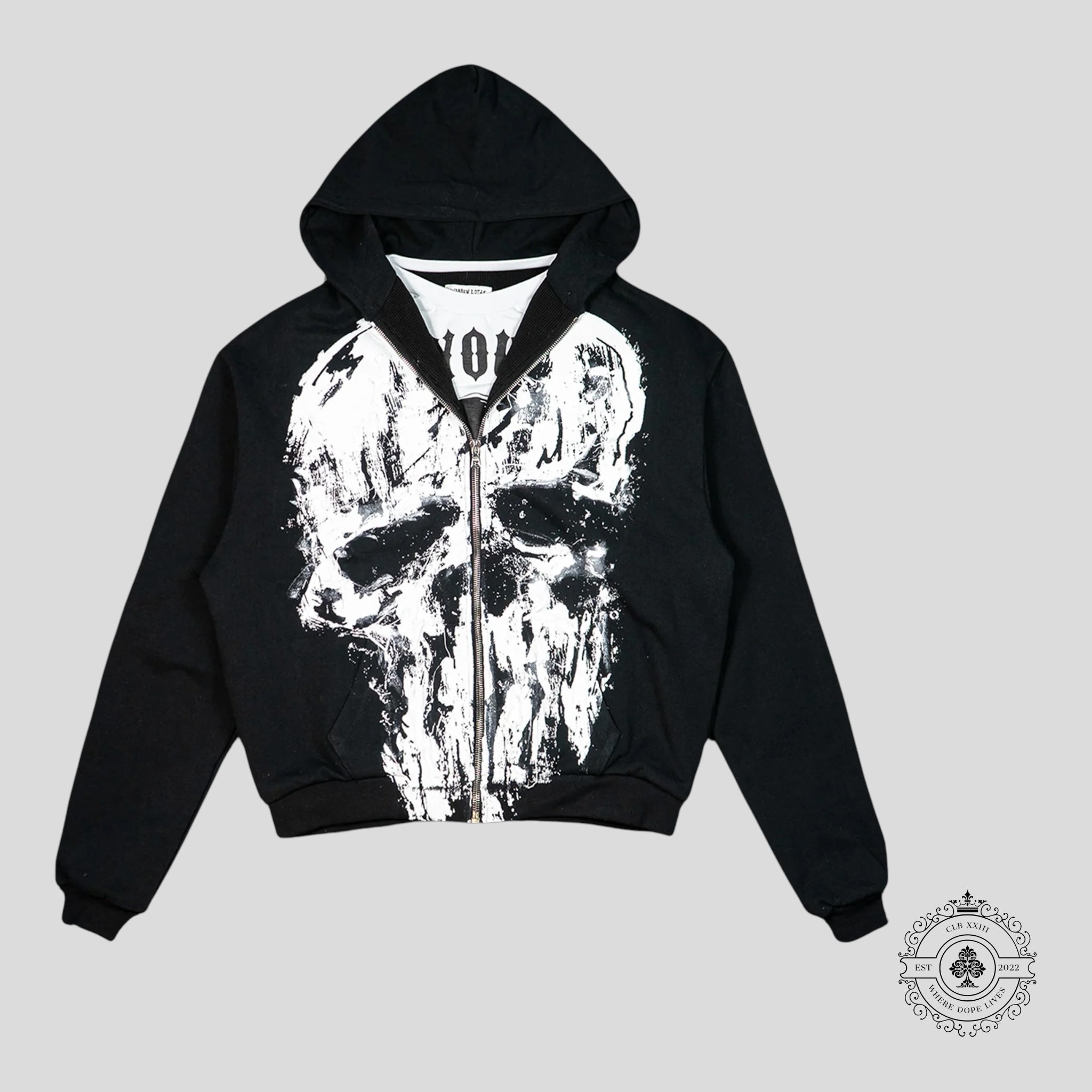 Warren Lotas Pullover Hoodie With Zip Up Illusion in Black