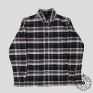 Chrome Hearts Padded Flannel Shirt in Black/White